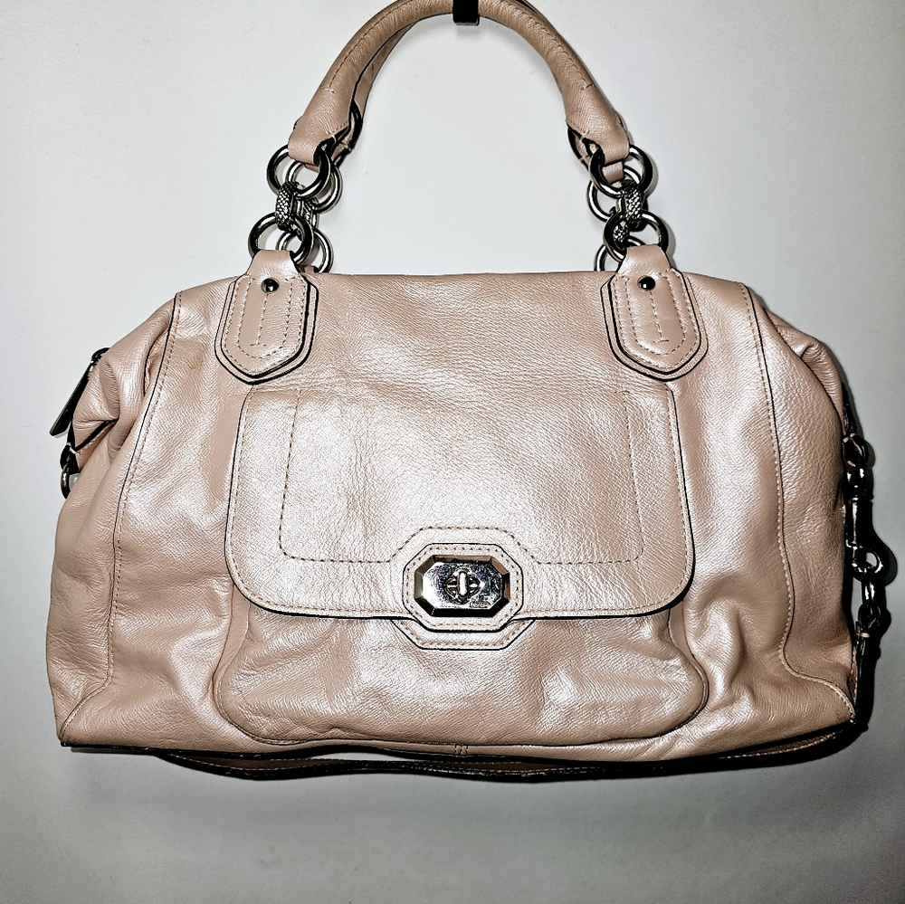 Metallic Pink Coach Handbag